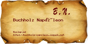 Buchholz Napóleon névjegykártya